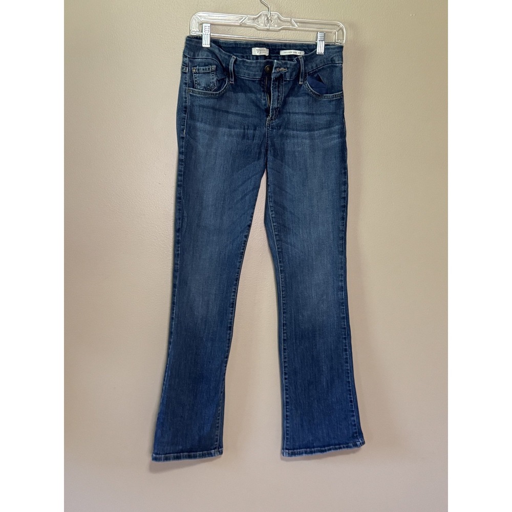 Guess Women Tailored Mini Boot Jeans Blue Denim Low Rise Size 30 REG